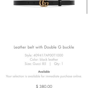 Black Gucci Belt